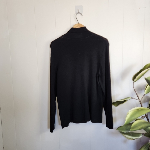 Addition Elle Black Knit Stretchy Turtleneck Sweater Diamonds Rhinestone Dressy - Picture 3 of 9